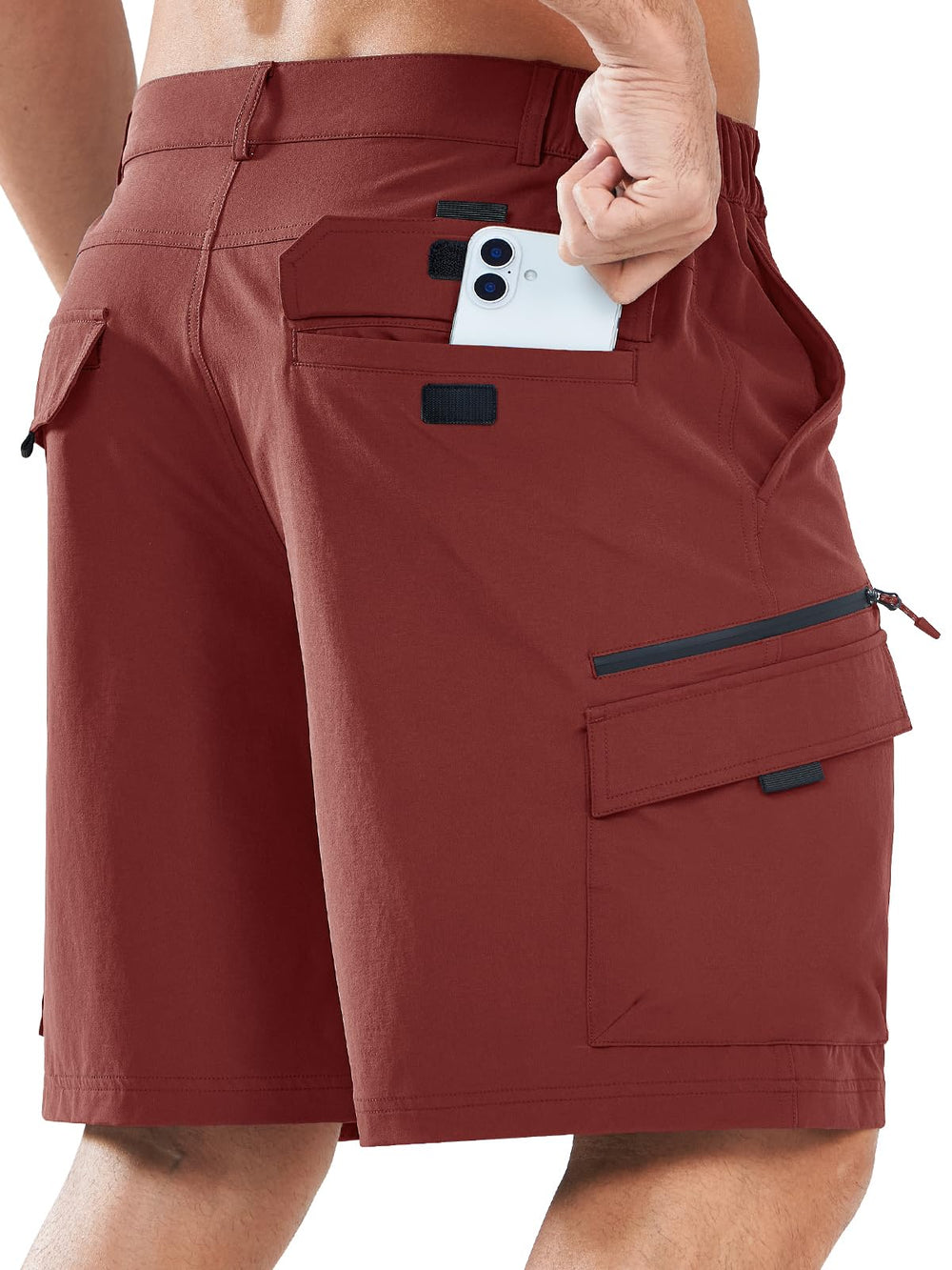 NORTHYARD Men's Cargo Hiking Shorts quick-dry fabric keeps you cool.