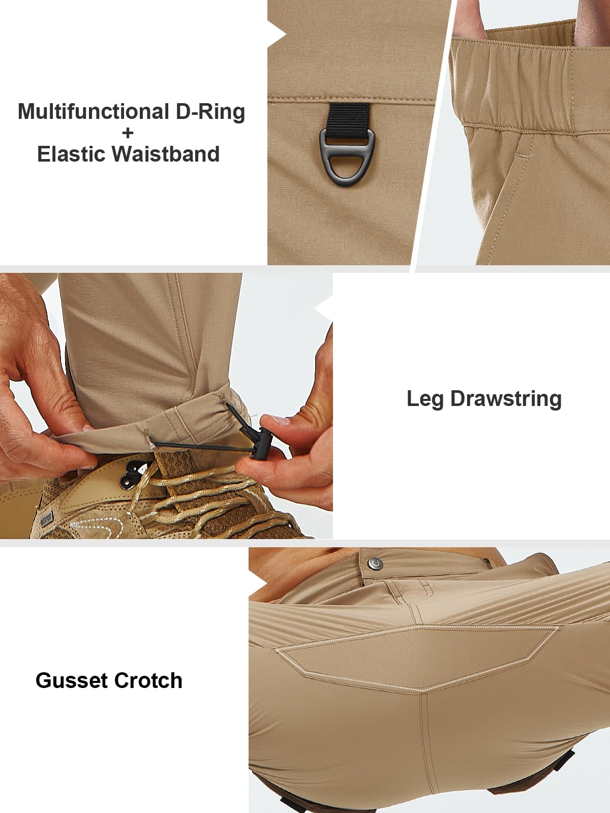 NORTHYARD pants convertible cuffs show adjustable silhouette from relaxed to tapered