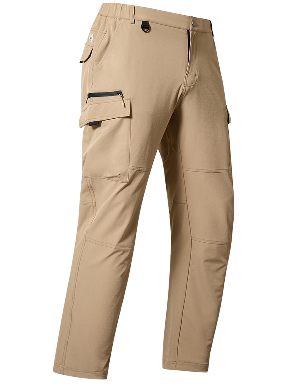 NORTHYARD men's cargo pants front pockets show quick-dry comfort during hiking