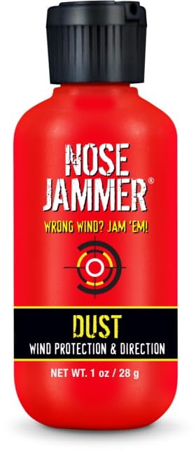 Nose Jammer Dust bottle 1oz ready for field use to reduce scent detection.