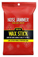 Nose Jammer wax on boot demonstrates field scent management