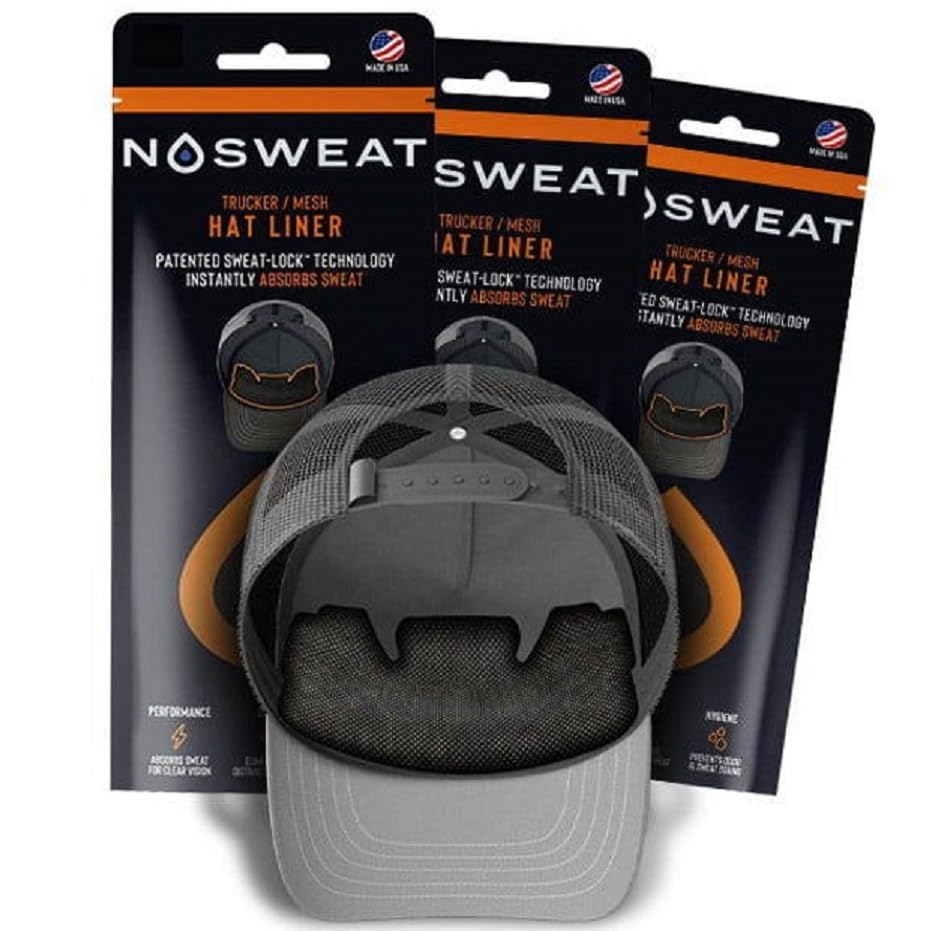 No Sweat front-of-lid fit inside hat demonstrates glasses stay clear.