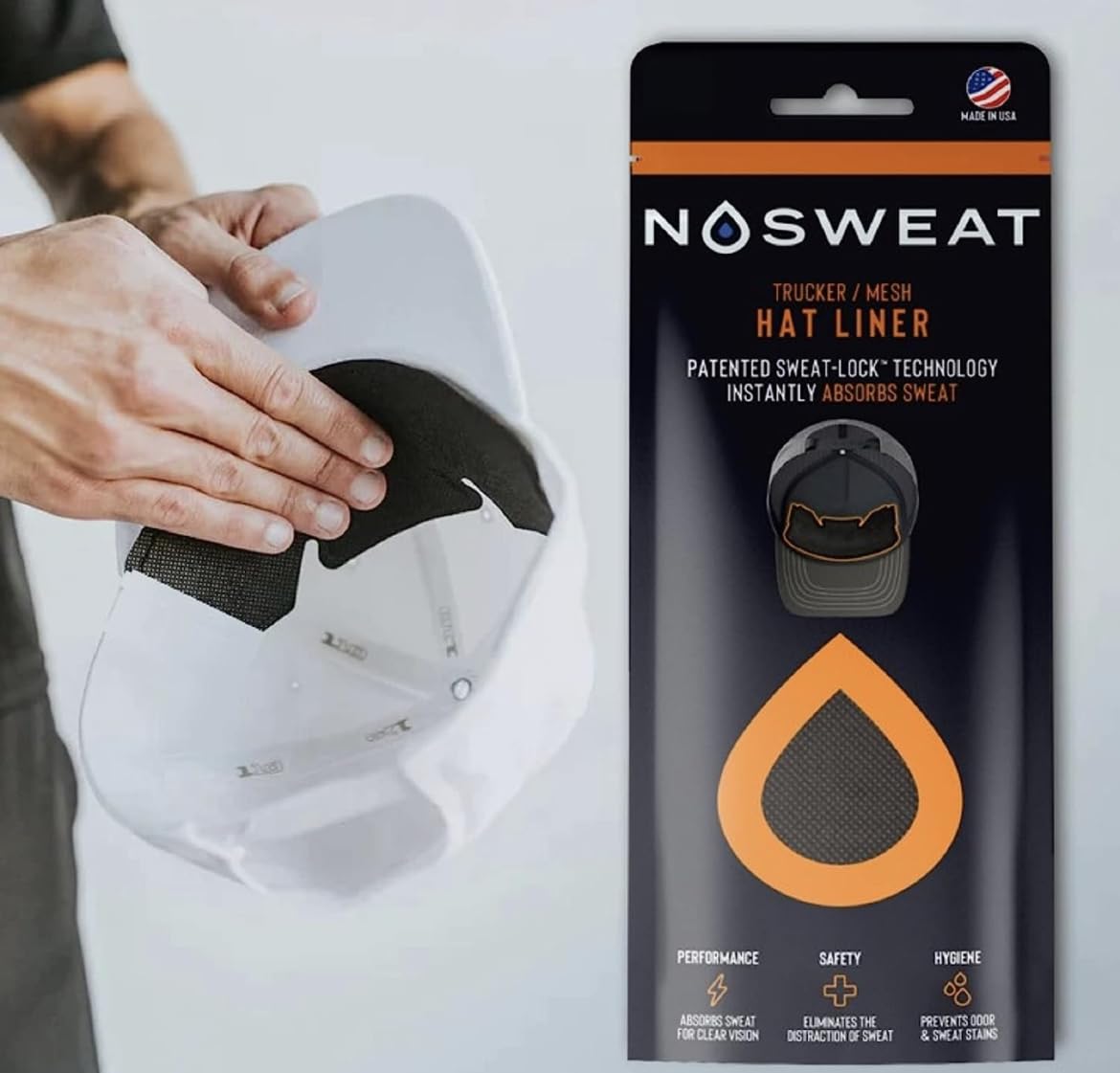 No Sweat made-in-usa label highlights quality and craftsmanship.