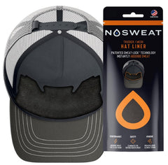 No Sweat mesh hat guard inside view shows absorbent protection against sweat.
