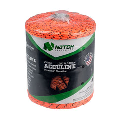 Notch Acculine 2.2mm throwline in orange, 1000 ft, wear resistant for tough rope tasks