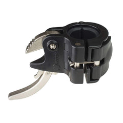 Notch Big Shot Trigger clamp attachment secured to pole for stable mounting.