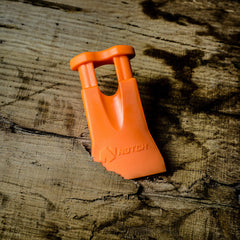 Notch CBF Mini Wedge in a tree shows compact, versatile tool for kerf work.