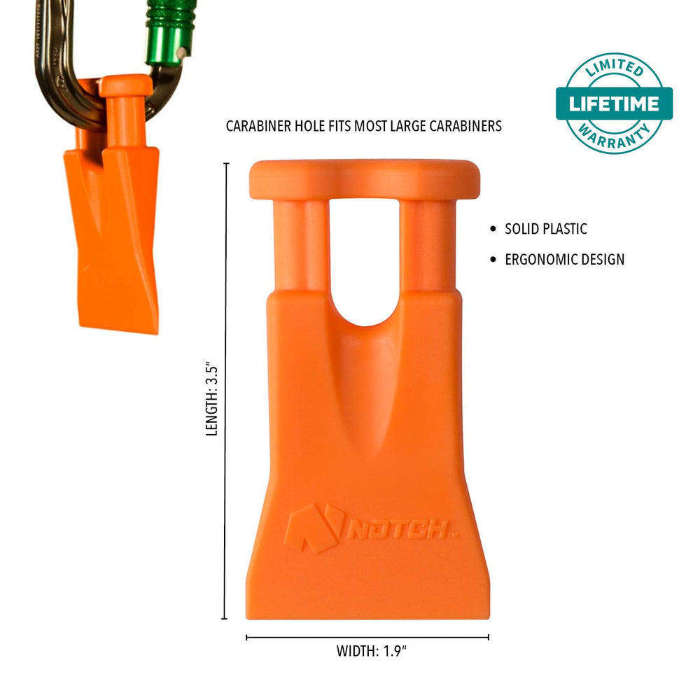 Notch CBF Mini Wedge orange plastic stands out in gear bags.