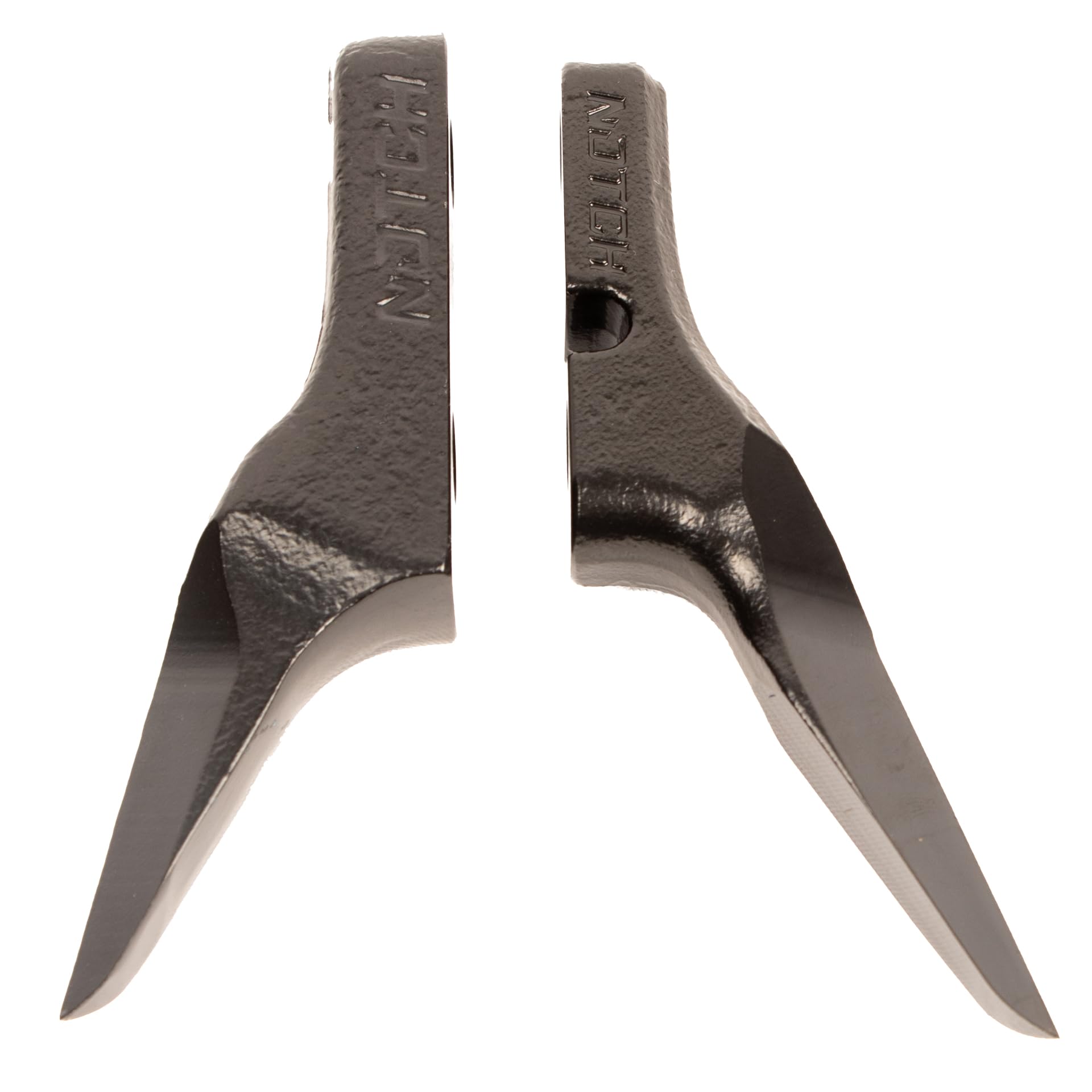 Notch Climbers long gaffs packaged with screws and gaff covers.