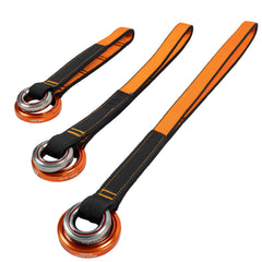 Notch friction saver with small wear-safe ring signals wear indicator during ascent
