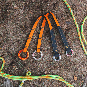 Notch friction saver in bright color for quick visibility on the tree