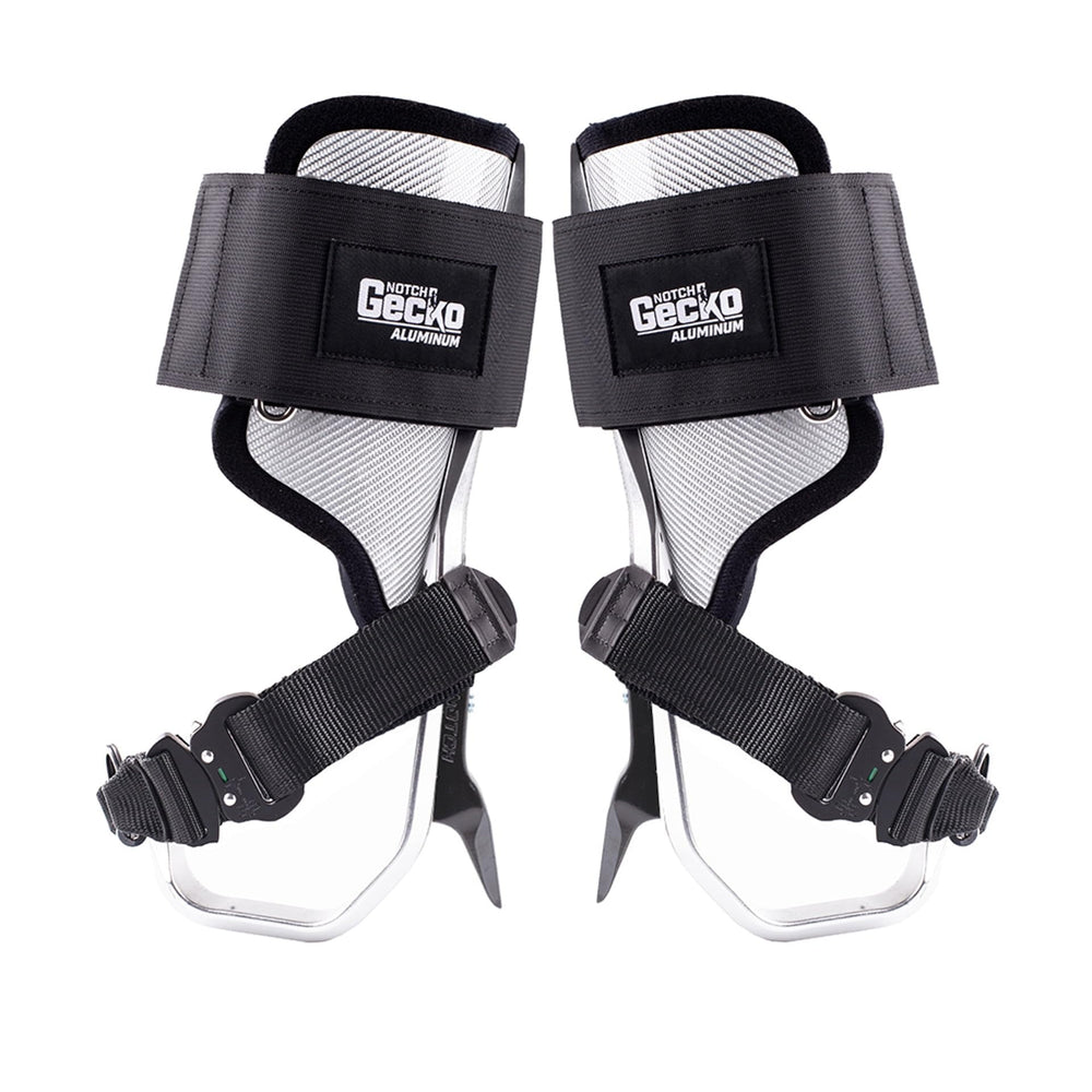 Notch Gecko 2.0 climbers with durable metallic finish.