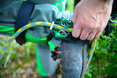 Notch Jet Step toothless cams minimize rope wear on wet or frozen rope.