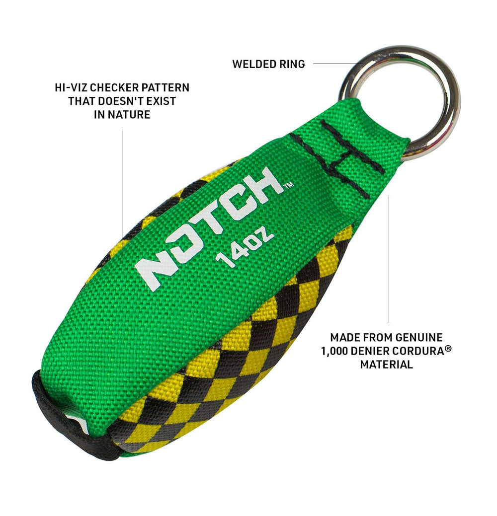 Close up of Notch NTW-14 extra stitched Cordura fabric for durability.