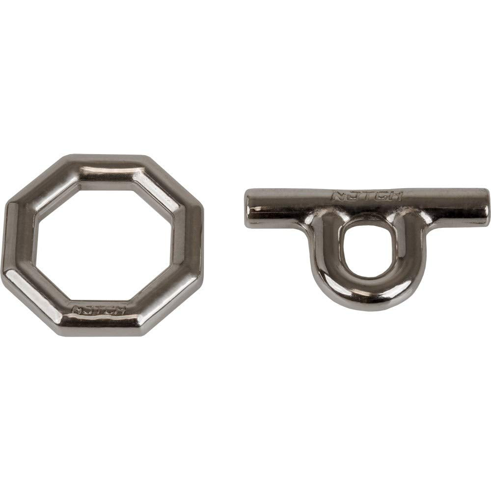 Notch Rapid Rig toggle floating on rope enabling quick, knot-free terminations.