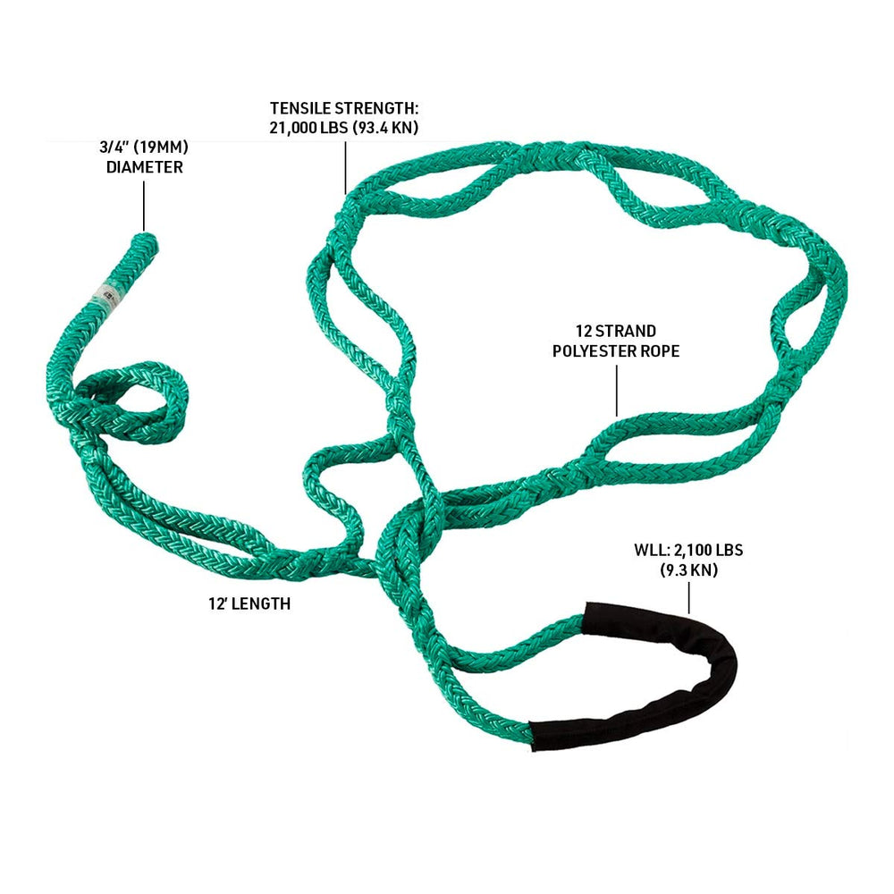 Notch Rope Logic Ultra Sling passes through a pocket to secure a lowering device
