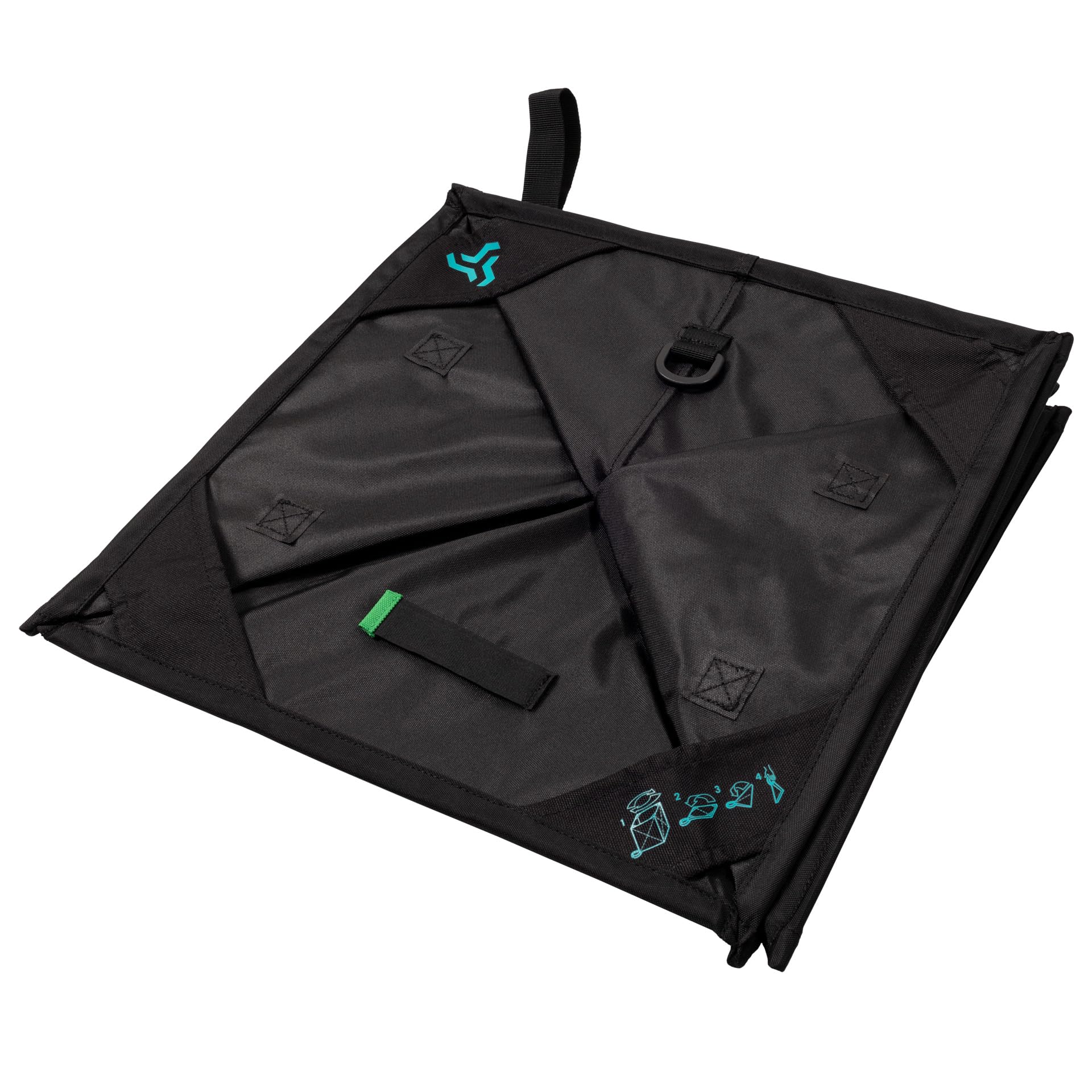 Notch Throwline Pro Folding Cube Black folded flat saves space for travel