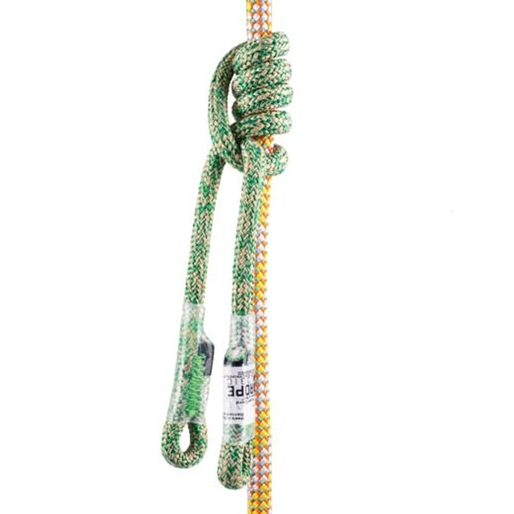Notch Wrap Star close-up of HMPE core and Technora/Polyester braid.