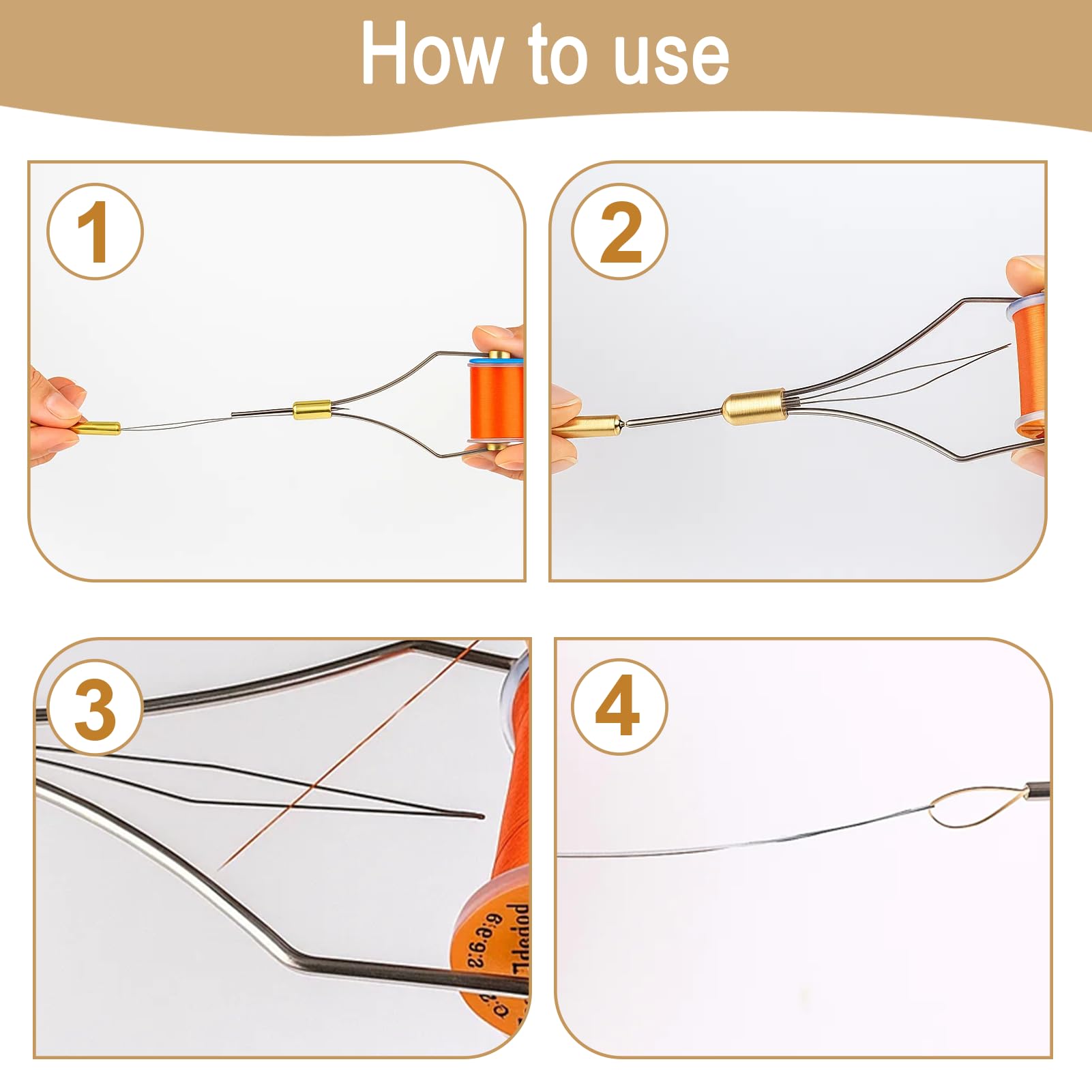 Worm threader fishing tool for bait threading