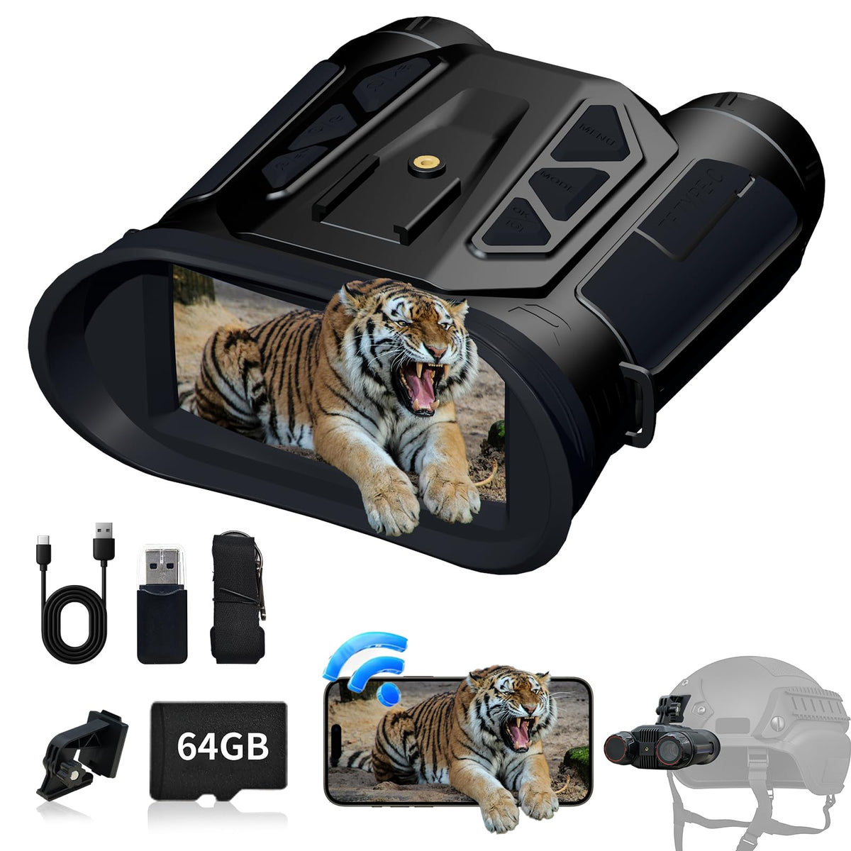 NovaLens night vision goggles showing 4K imaging in dim light for nighttime adventures