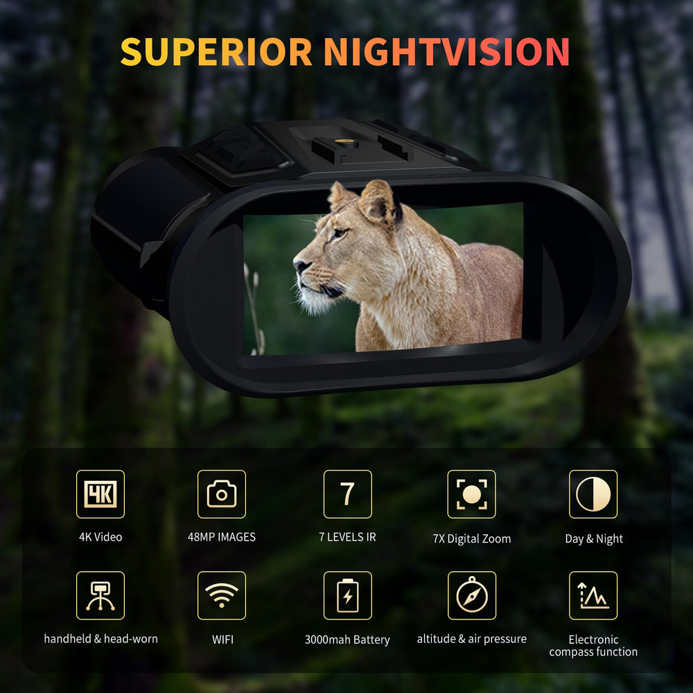 NovaLens goggles with 7-level IR highlighting adjustable night illumination