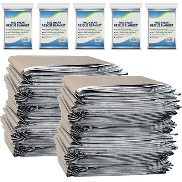 NOVAMEDIC emergency mylar blanket pack showing_bulk readiness for quick deployment.