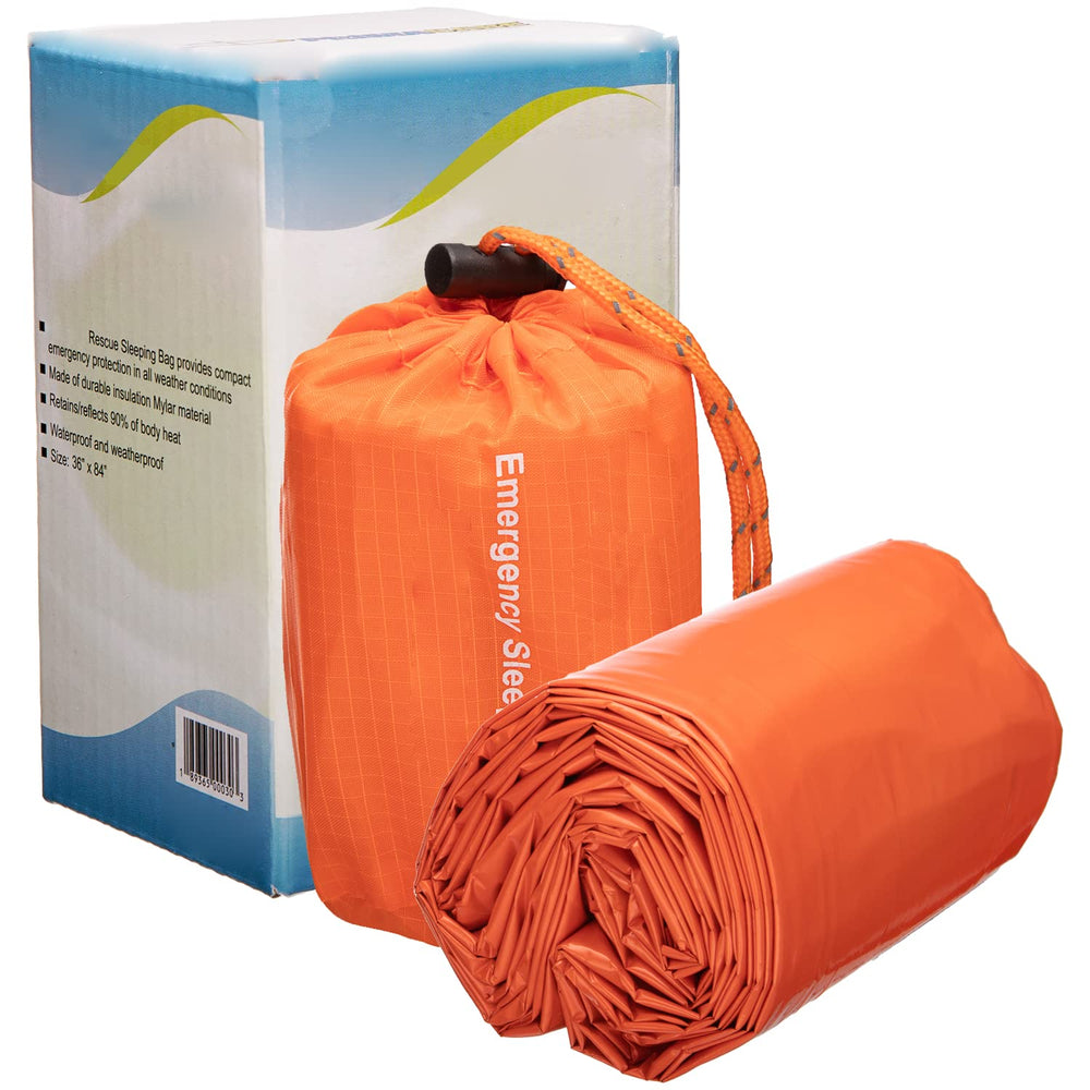 NovaMedic emergency sleeping bag in camping scene demonstrates year-round readiness.
