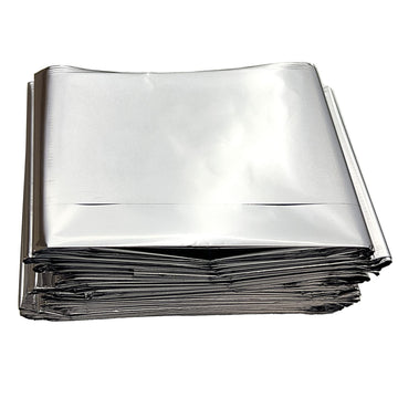 NOVAMEDIC silver-toned blanket reflects heat while remaining compact and versatile.