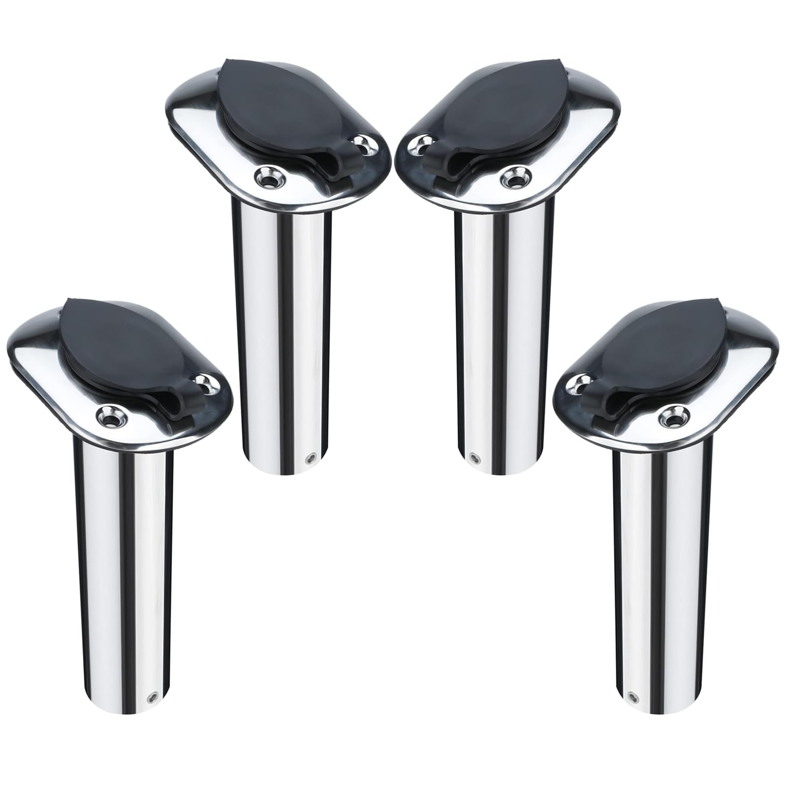 NovelBee 4pcs boat fishing rod holders flush mount with cap on boat rail