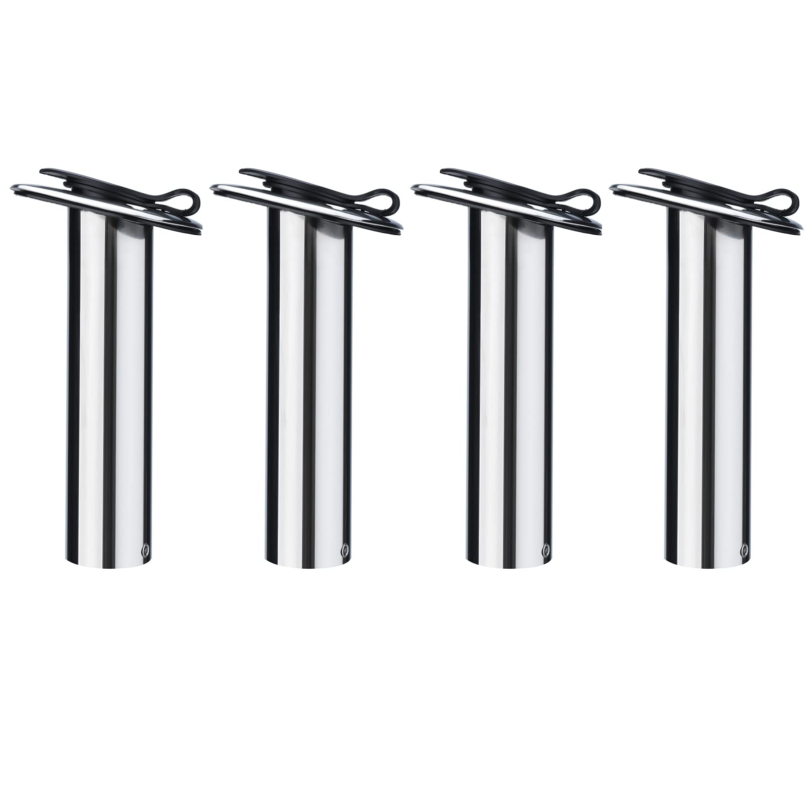 Set of four rod holders installed on a boat