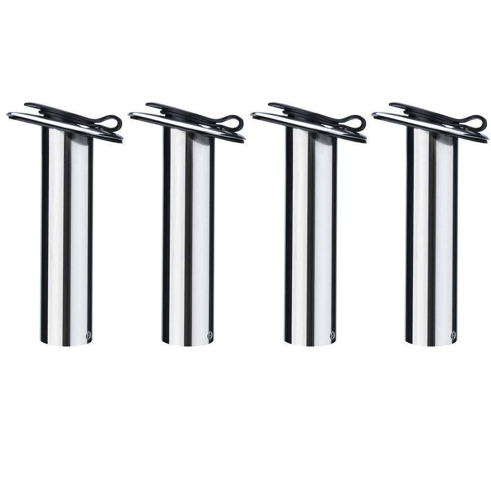 Set of four rod holders installed on a boat