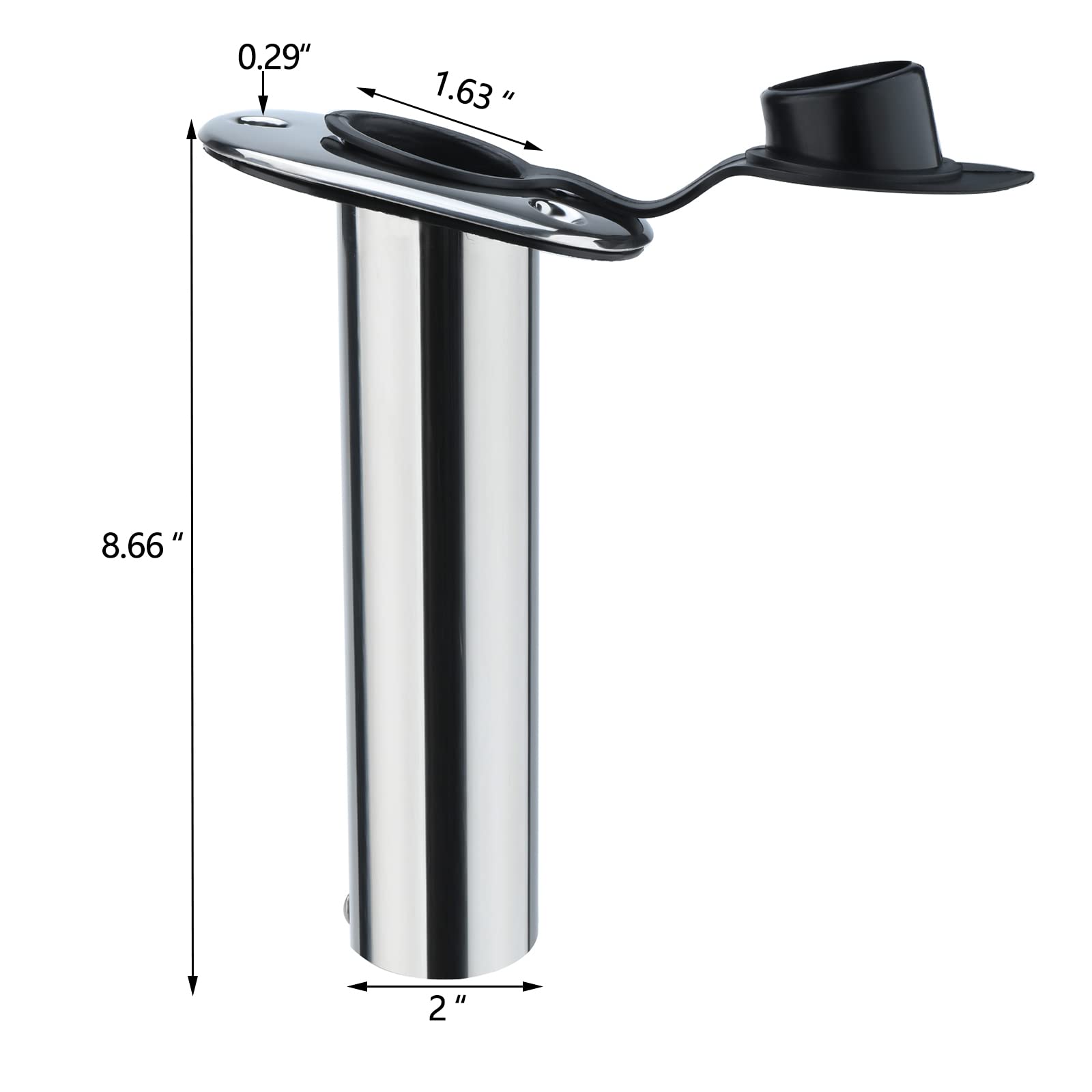 Stainless steel rod holder rack for boats