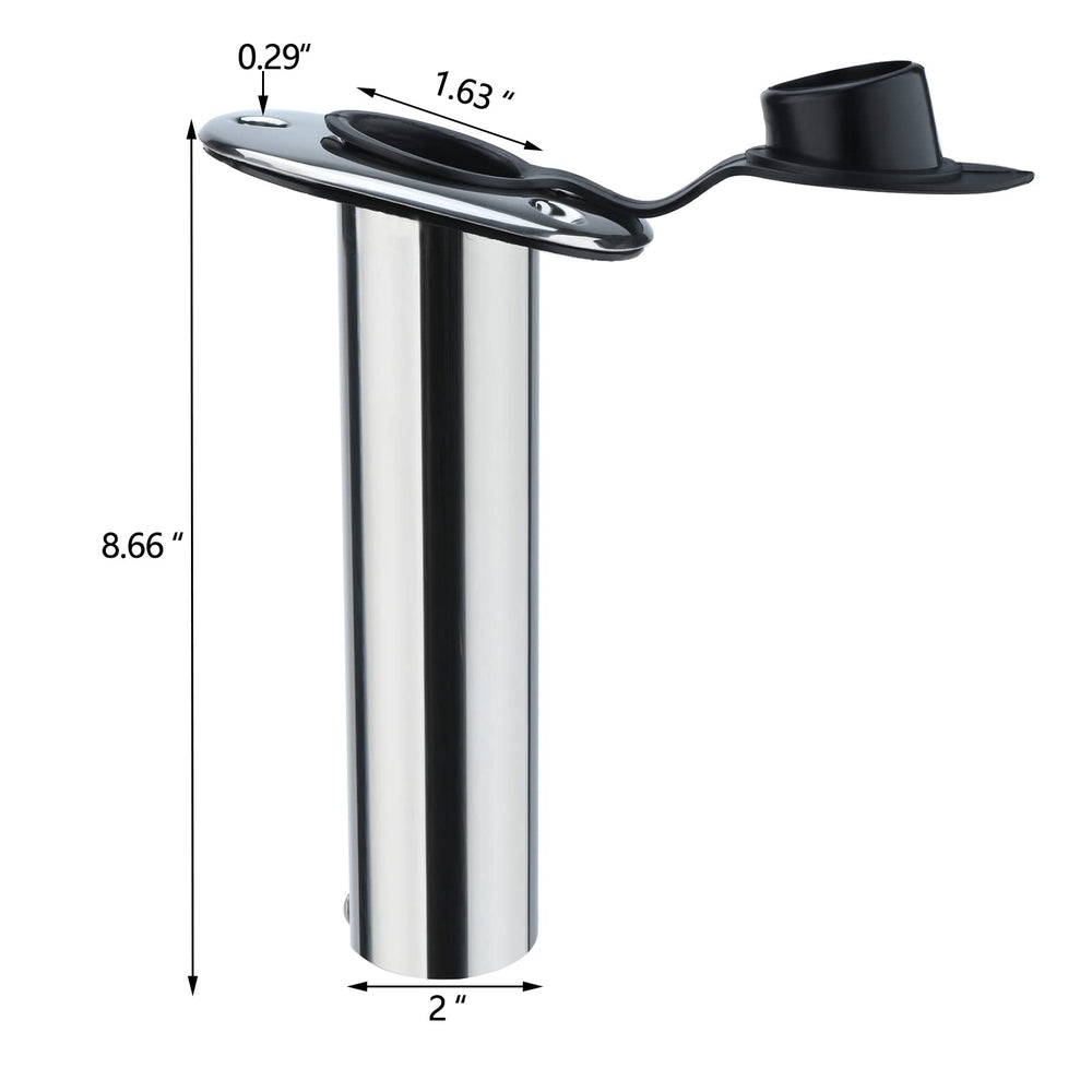 Stainless steel rod holder rack for boats