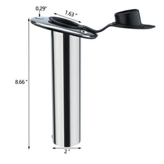 Stainless steel rod holder rack for boats