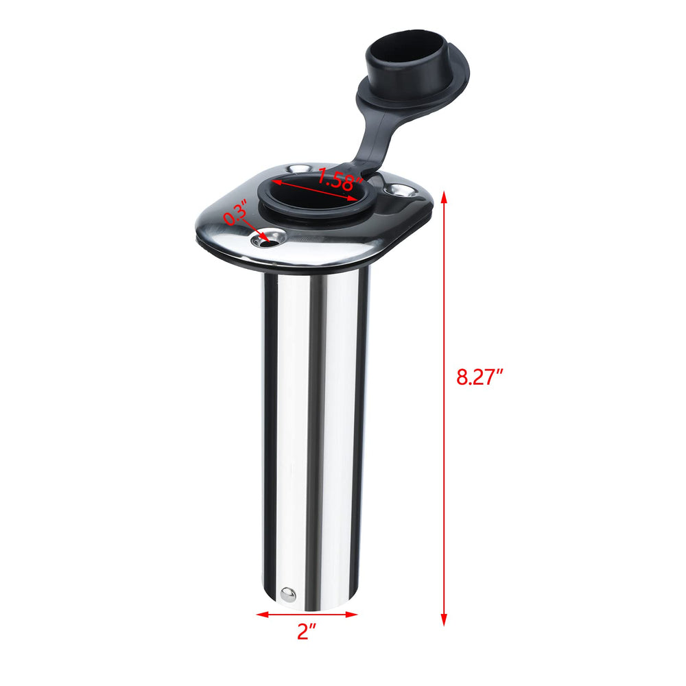 NovelBee stainless steel rod holder cap closeup highlighting protective cap