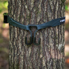 NOVIX E-Z Hang Hook V2 holds the treestand in place, reducing arm strain during setup.