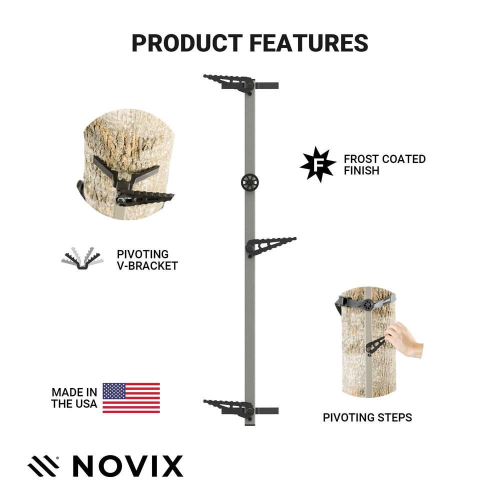 NOVIX Helo Hunt Ready System 32-inch climbing sticks extend for secure ascent