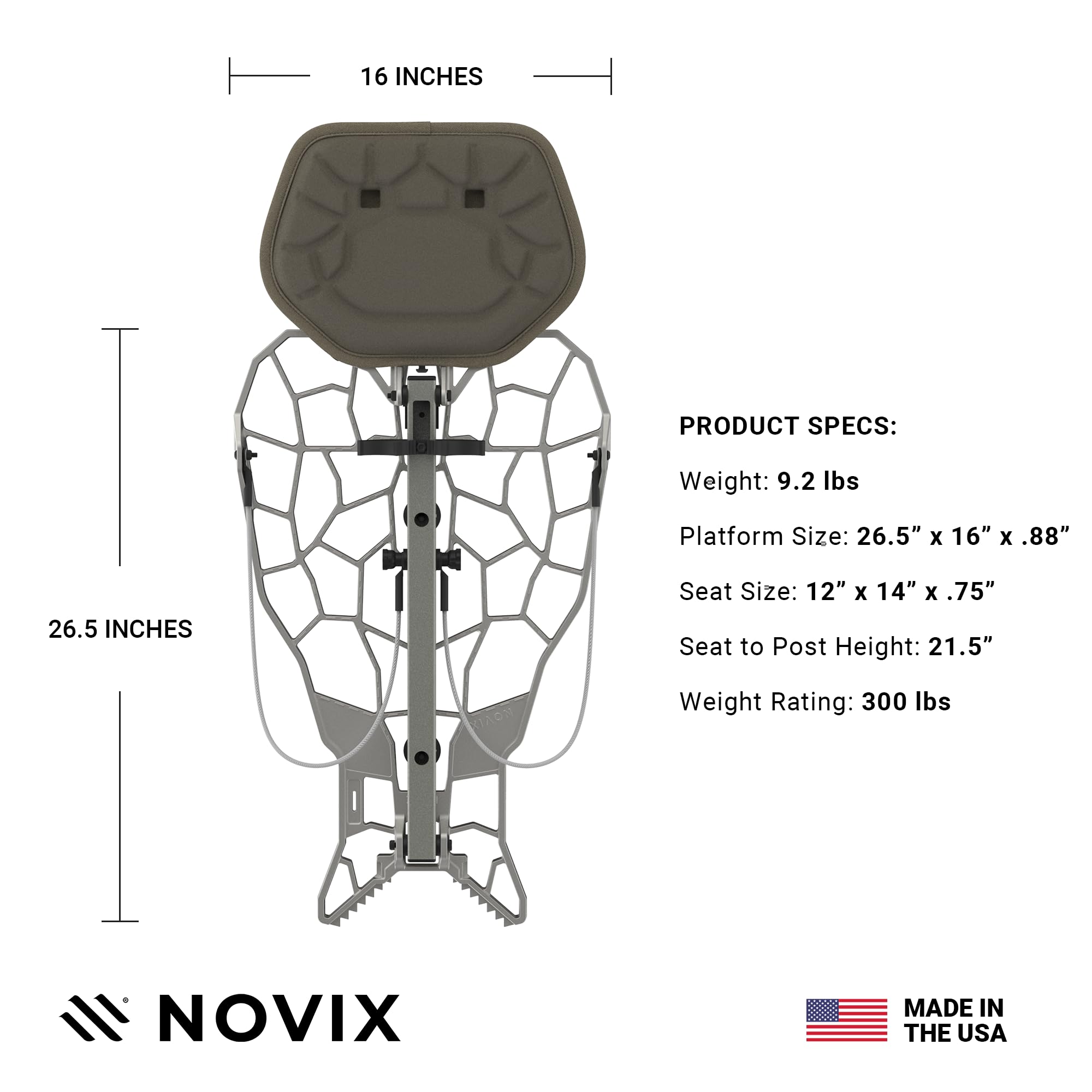 NOVIX Helo Hunt Ready System 18-inch quickstraps secure gear quickly