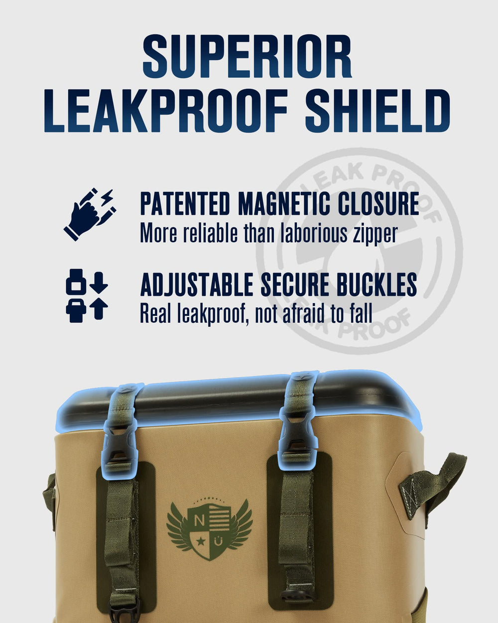 Novoto backpack cooler worn with chest strap for hands-free transport during activities