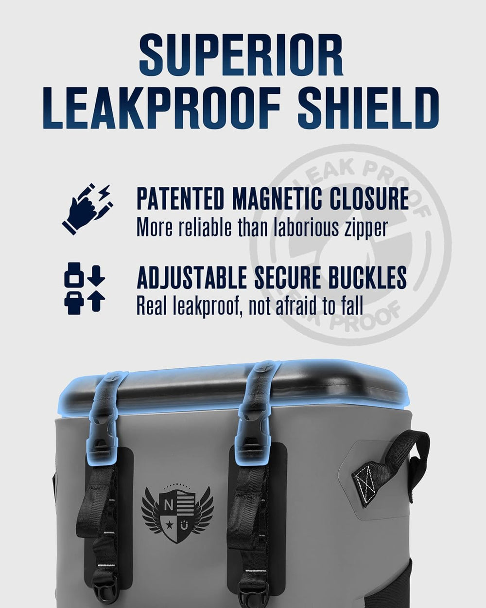 Novoto zipperless-magnetic-lid cooler in action for quick access outdoors