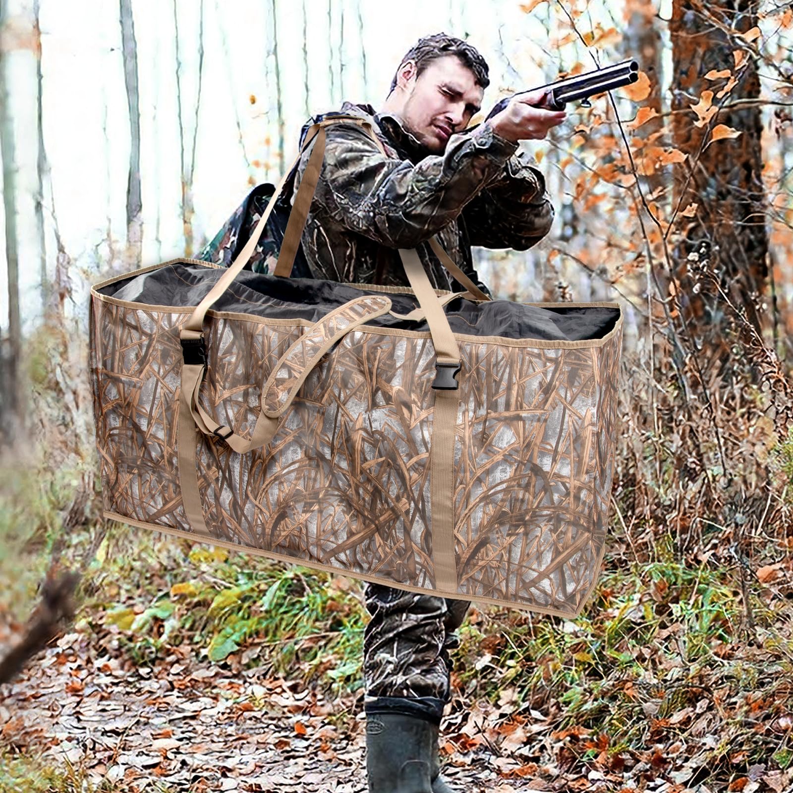 Nowaca decoy bag folded for compact storage and easy packing.