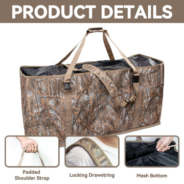 Nowaca decoy bag adjustable padded shoulder strap for comfortable carrying.