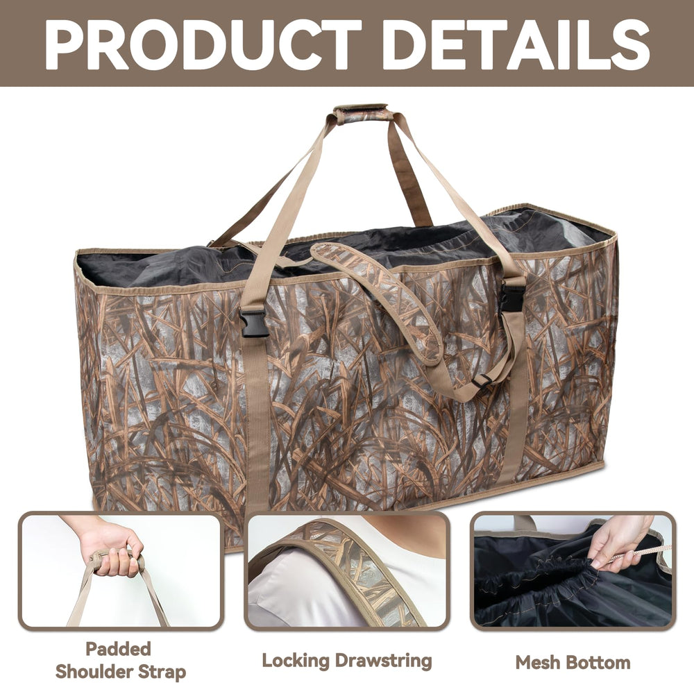 Nowaca decoy bag adjustable padded shoulder strap for comfortable carrying.
