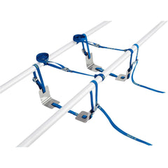 NRS Cooler Mounts with curved bottom lock, preventing swiveling during rowing.