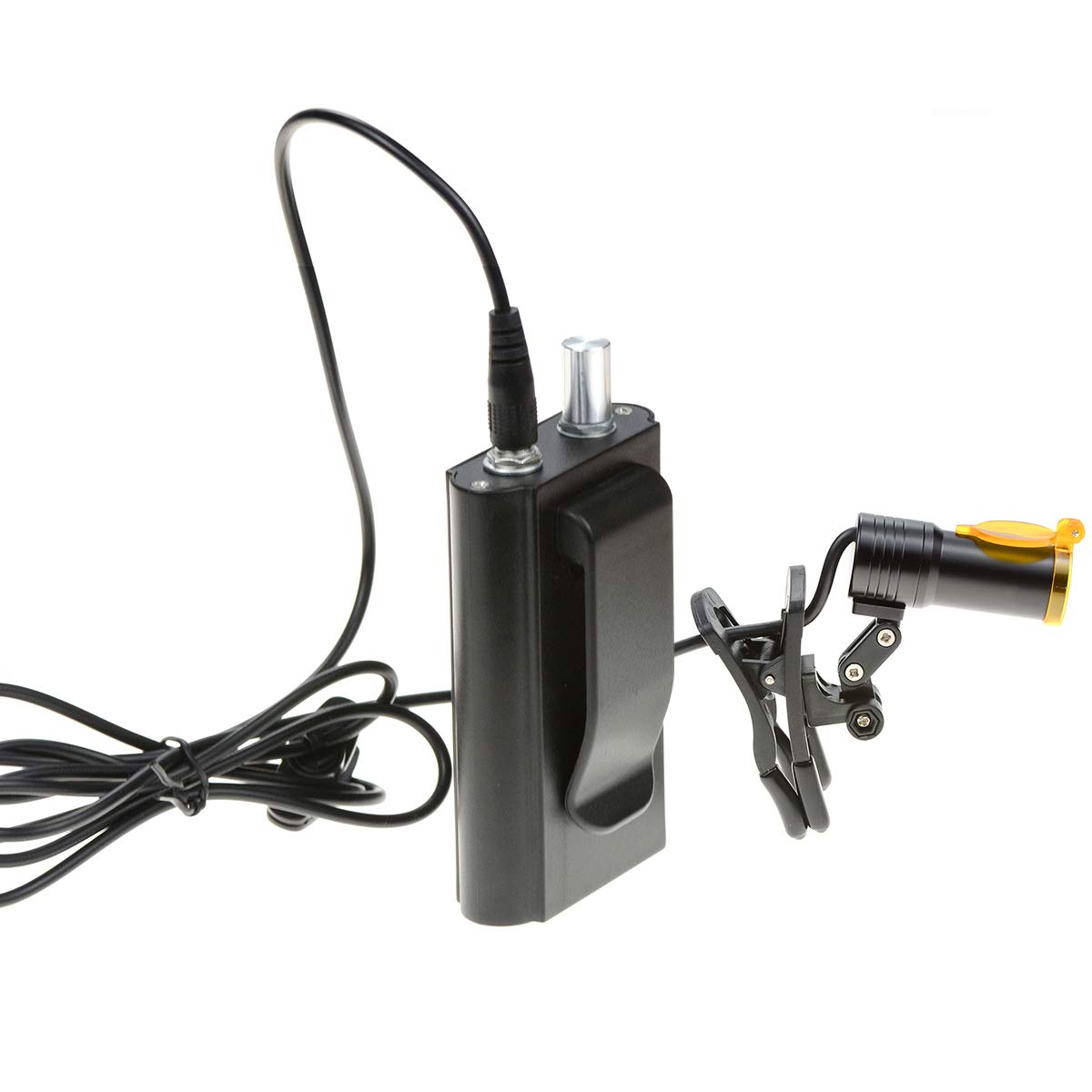 NSKI 5W lamp with belt clip provides hands free lighting for camping