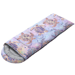 Nttopship sea turtle sleeping bag side view demonstrates compact portability and easy carry.