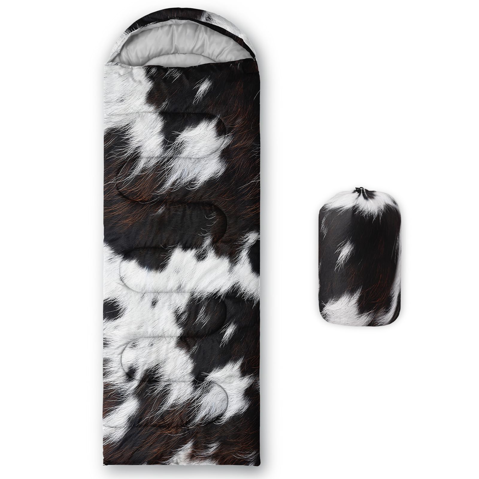 Nttopship all-seasons sleeping bag open showing roomy comfort for camping