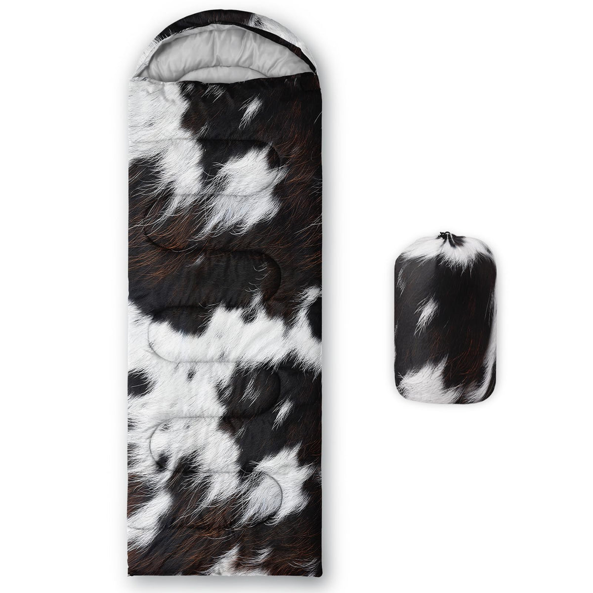 Nttopship all-seasons sleeping bag open showing roomy comfort for camping