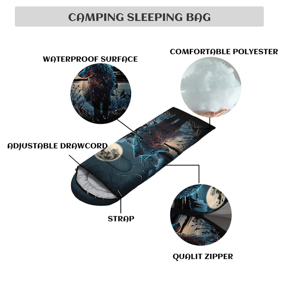 Nttopship bright colors kids sleeping bag ideal for camps and outdoor play