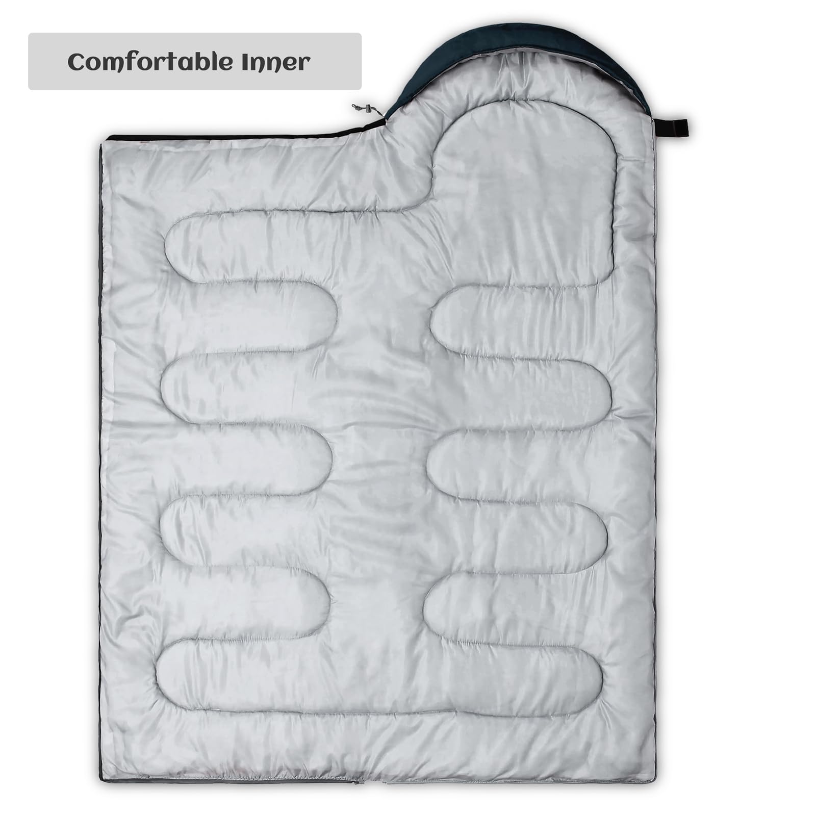 Nttopship sleeping bag camping scene demonstrates easy setup and comfort